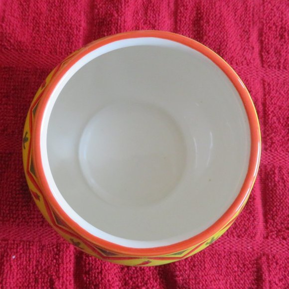 ONEIDA La Fiesta Ceramic Bowl Hand Painted (K415) - Picture 4 of 6